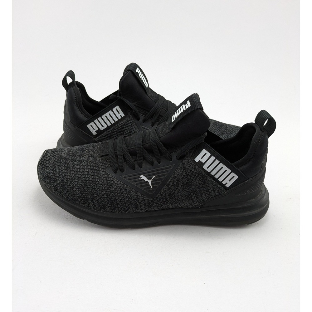 Men Puma Enzo Beta Black Knit Athletic Training Running Shoes 376840-04 Size 8.5
